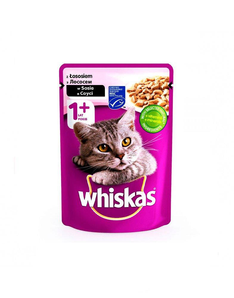 

Whiskas С лососем в соусе для взрослых кошек 100 г