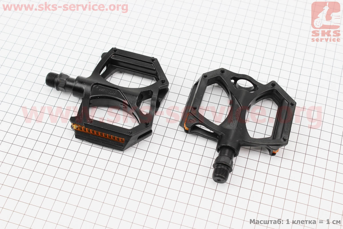 

Педали MTB широкие 9/16" (100x100x23mm) алюминиевые, черные M195DU (406673)