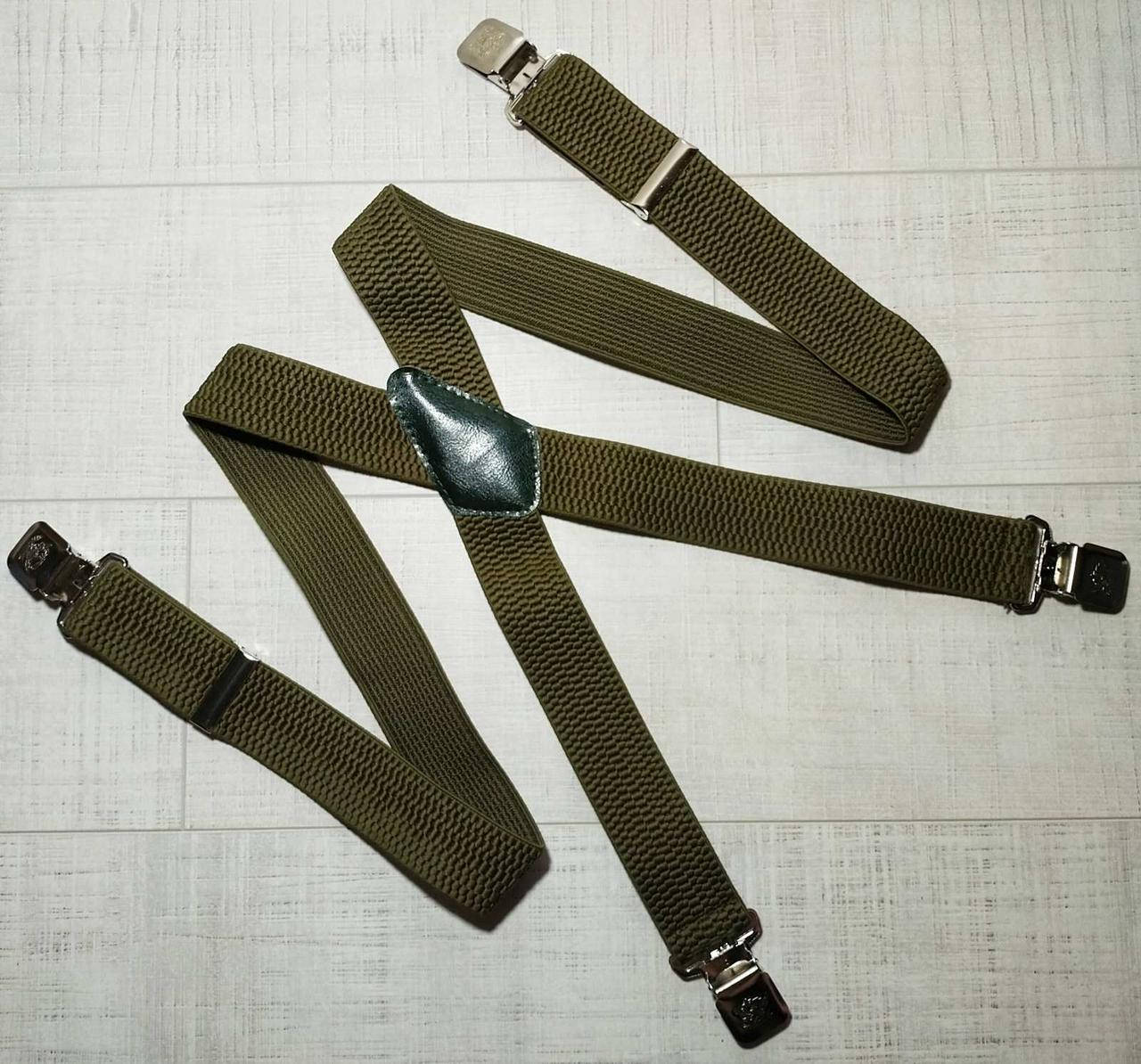 

Мужские подтяжки польские 40ка X в оливковом цвете