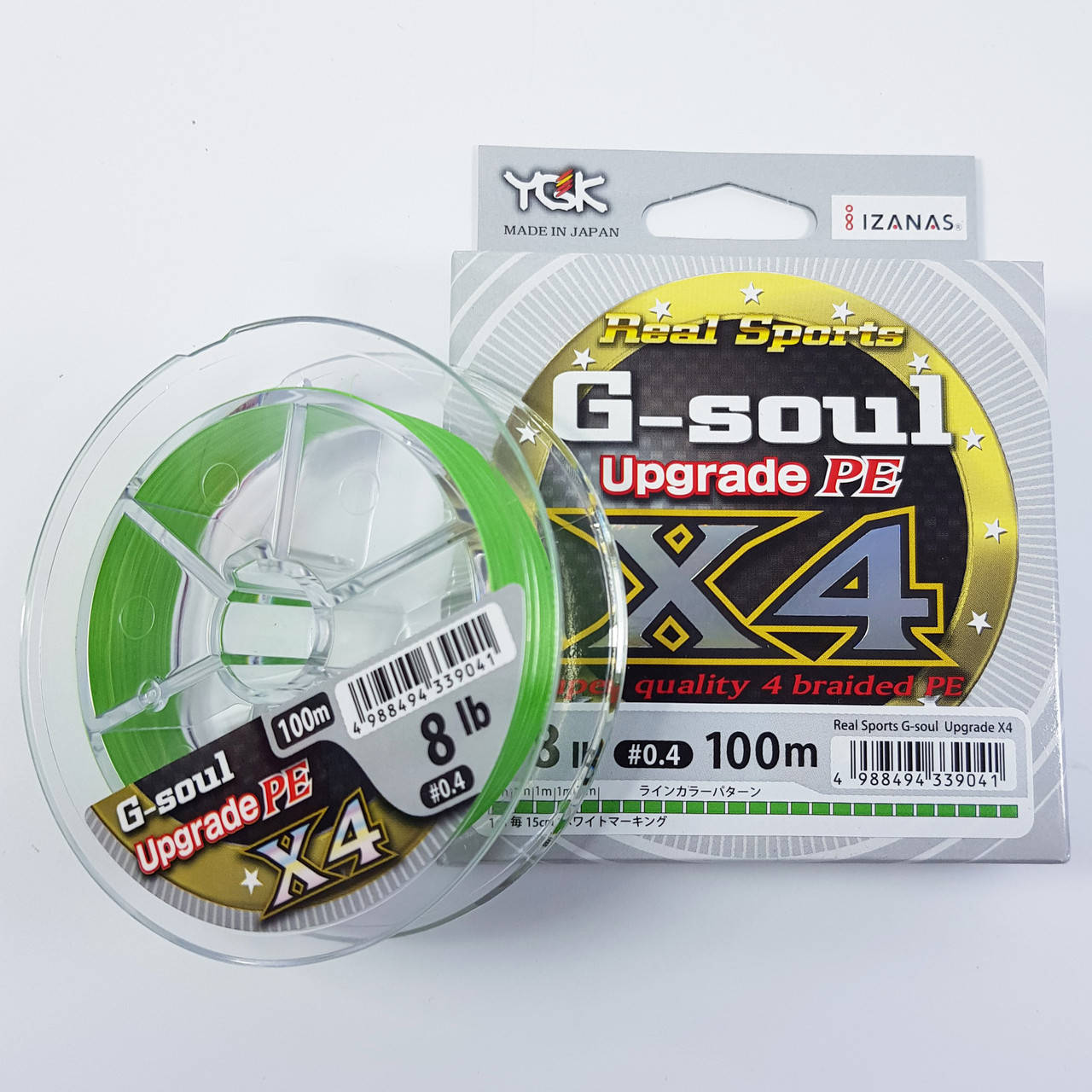 

Плетенка YGK G-Soul х4 Upgrade 100м #0.4, Салатовый