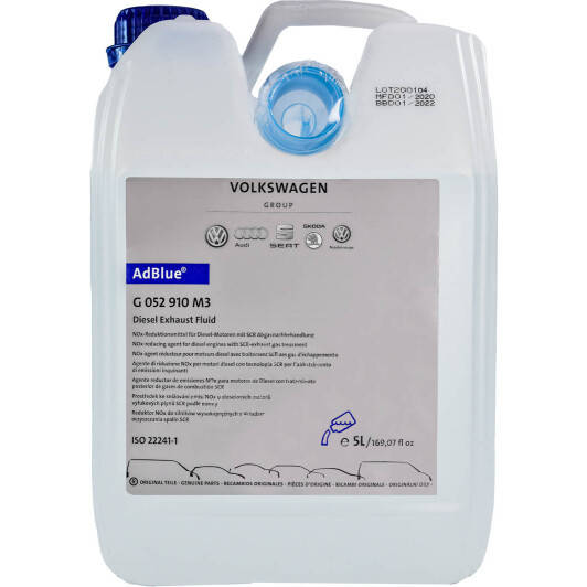 

AdBlue VAG Жидкость для нейтрализации отработанных газов (мочевина) 5л ORG G052910M3
