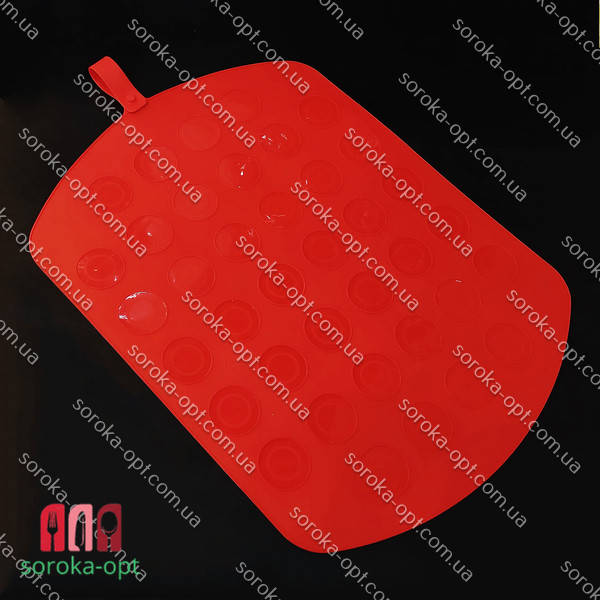 

СИЛИКОНОВЫЙ КОВРИК ДЛЯ МАКАРОНС ДВУСТОРОННИЙ С ПЕТЕЛЬКОЙ 40 * 30 СМ