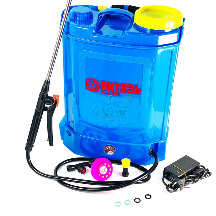 

Опрыскиватель аккумуляторный Витязь АО-12/3 с комплектом роспылителей, Зелёный