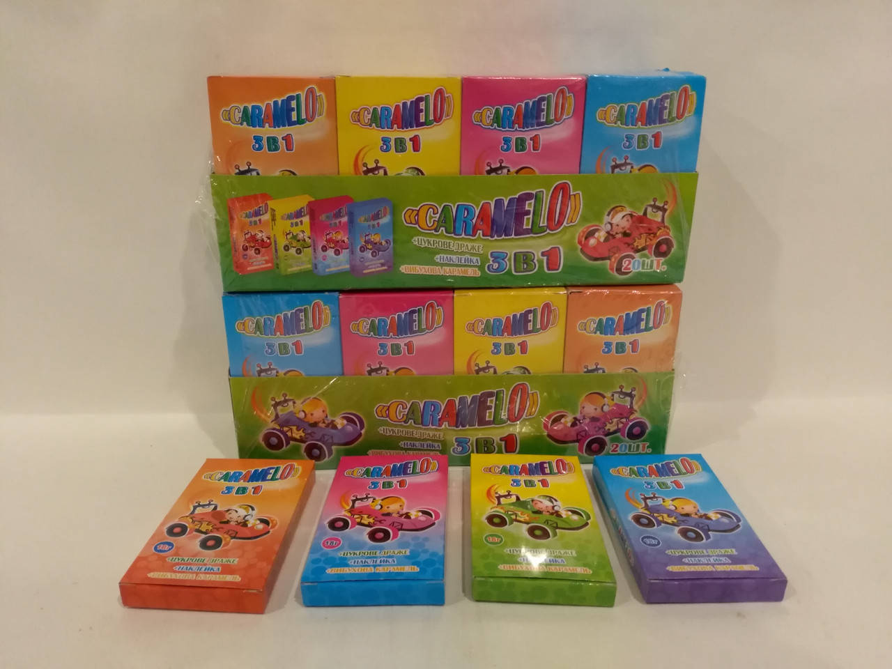 

Сахарное драже Caramelo c наклейкой 20 шт Китай