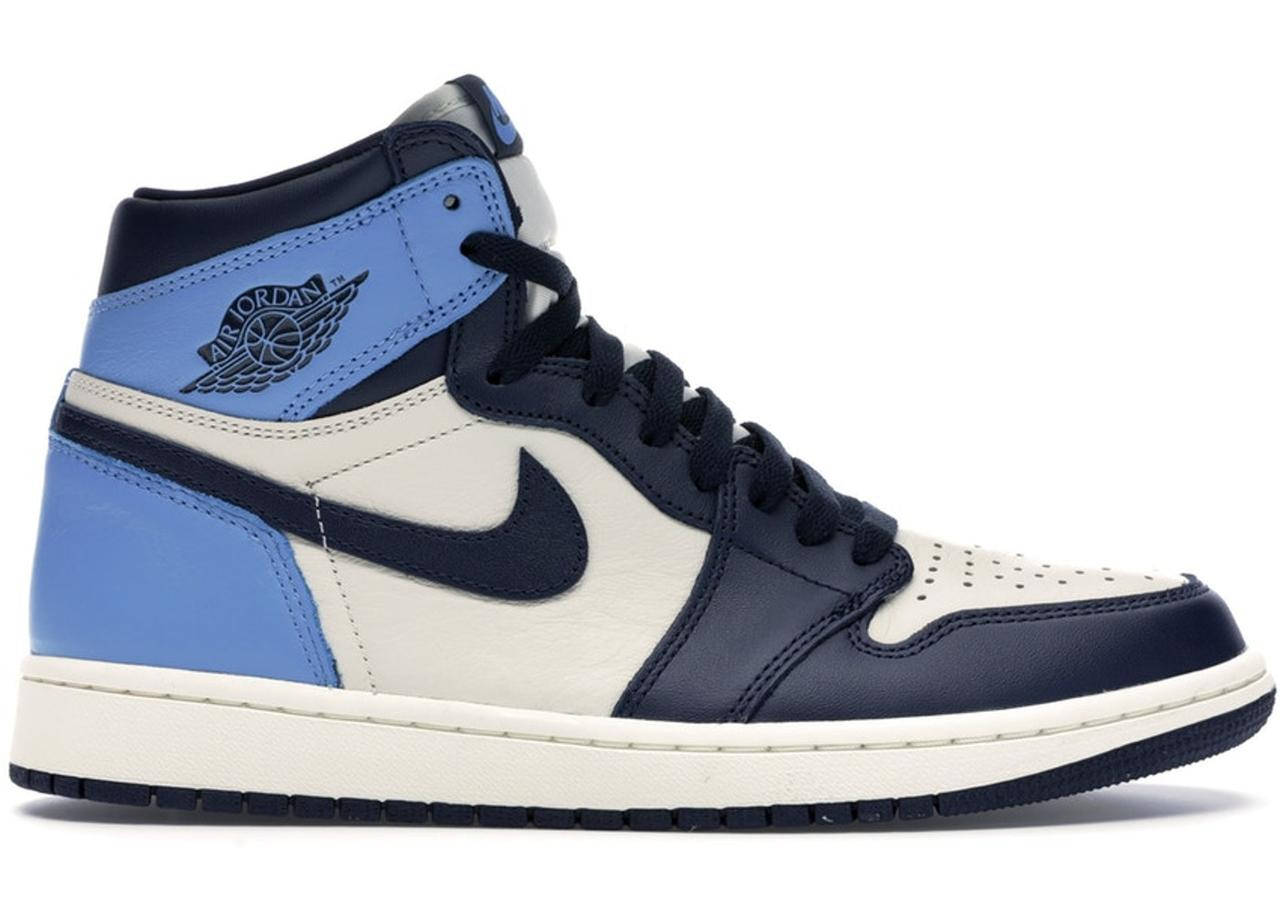 

Баскетбольные кроссовки Air Jordan 1 Retro Obsidian, Синий