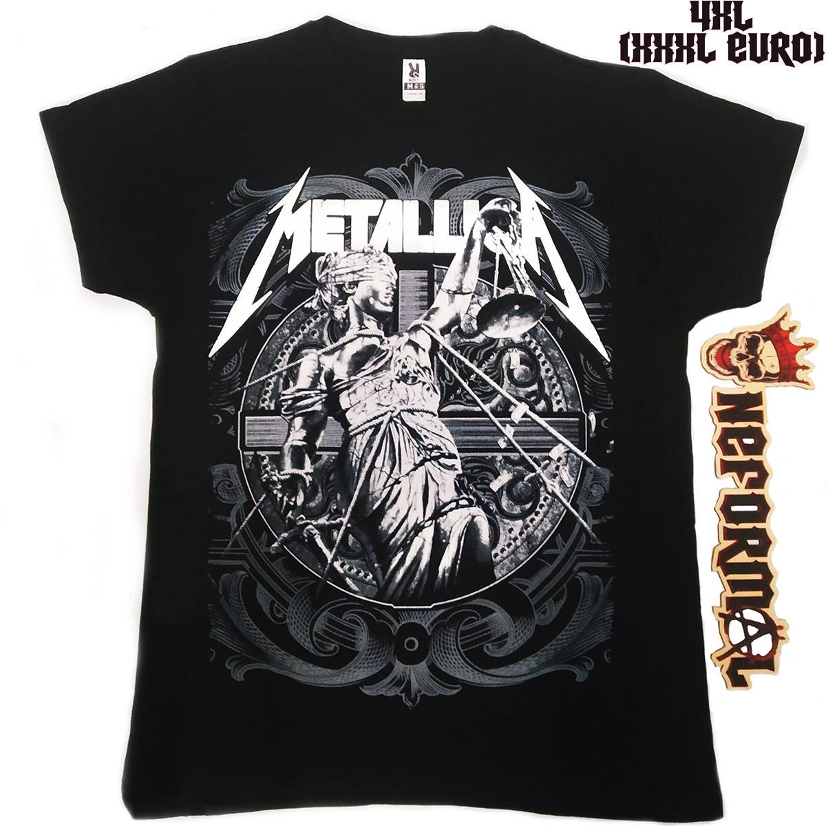 

Футболка Metallica "And Justice For All", черная, Размер 4XL (XXXL euro)