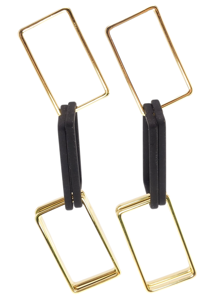 

Серьги Xuping JEAN GOUJON Позолота 14K игла серебро 925 гвоздики "Подвески из прямоугольников" на одну сторону