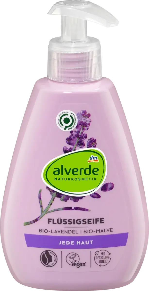 

Органическое жидкое крем-мыло alverde NATURKOSMETIK Bio- Lavendel Malve, 300 мл.