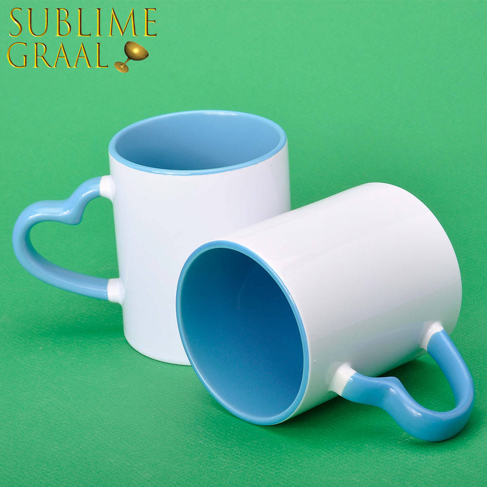 

Чашка Love 330 мл внутри Голубая сублимационная, Голубой