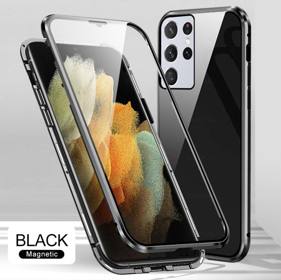 

Магнитный чехол Magnetic для Samsung Galaxy S21 Ultra G998 два стекла (Разные цвета)