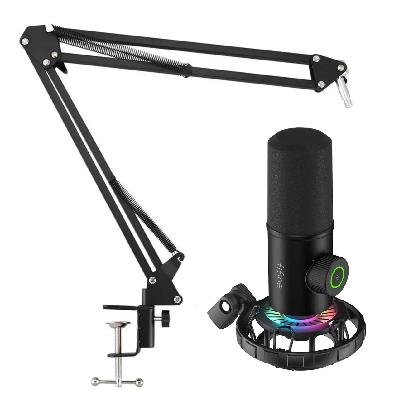 

Fifine K658 USB микрофон + стойка пантограф настольная