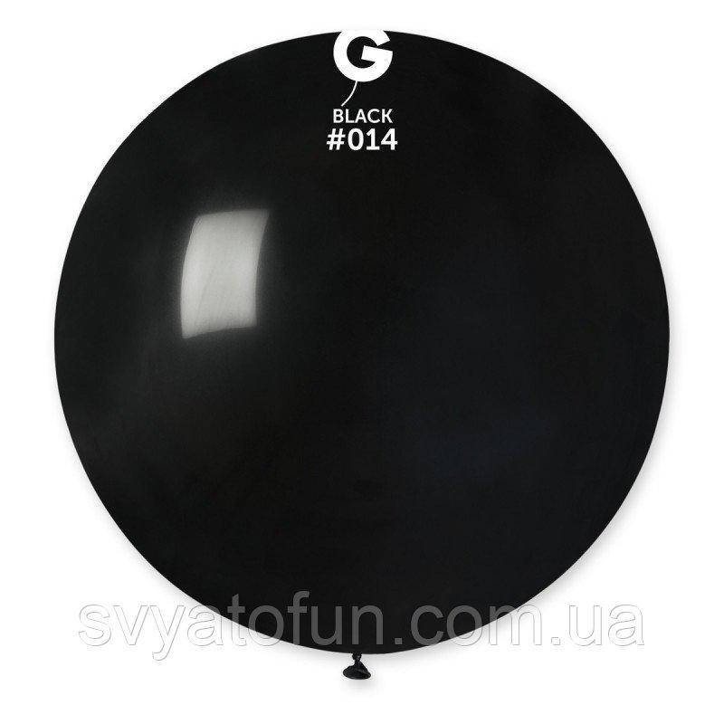 

Латексный воздушный шарик 31" пастель 14 черный 1шт Gemar