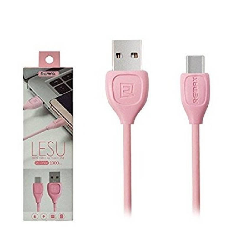 

Кабель Lesu RC-050a Type-C to USB 1m pink Remax 360114 BF, Розовый