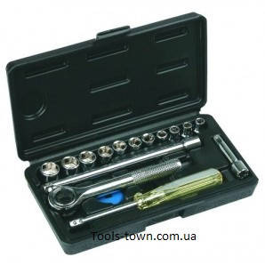 

Набор головок с трещоткой 1/4 16 ед.Top Tools 38D255