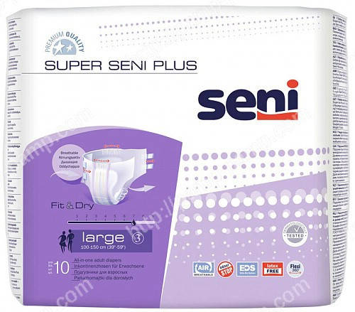 

Подгузники для взрослых Super Seni Plus large 10 шт
