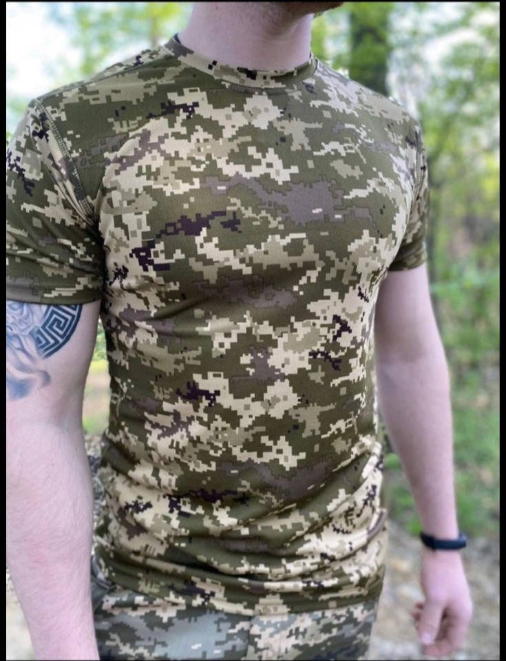 

Футболка Піксель тактична ЗСУ армейские камуфляжные, Хаки