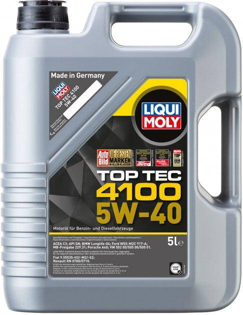 

Моторное масло Liqui Moly TOP TEC 4100 5W-40 API - SN/CF ACEA - A3/B4/C3 5л ( 7501 )
