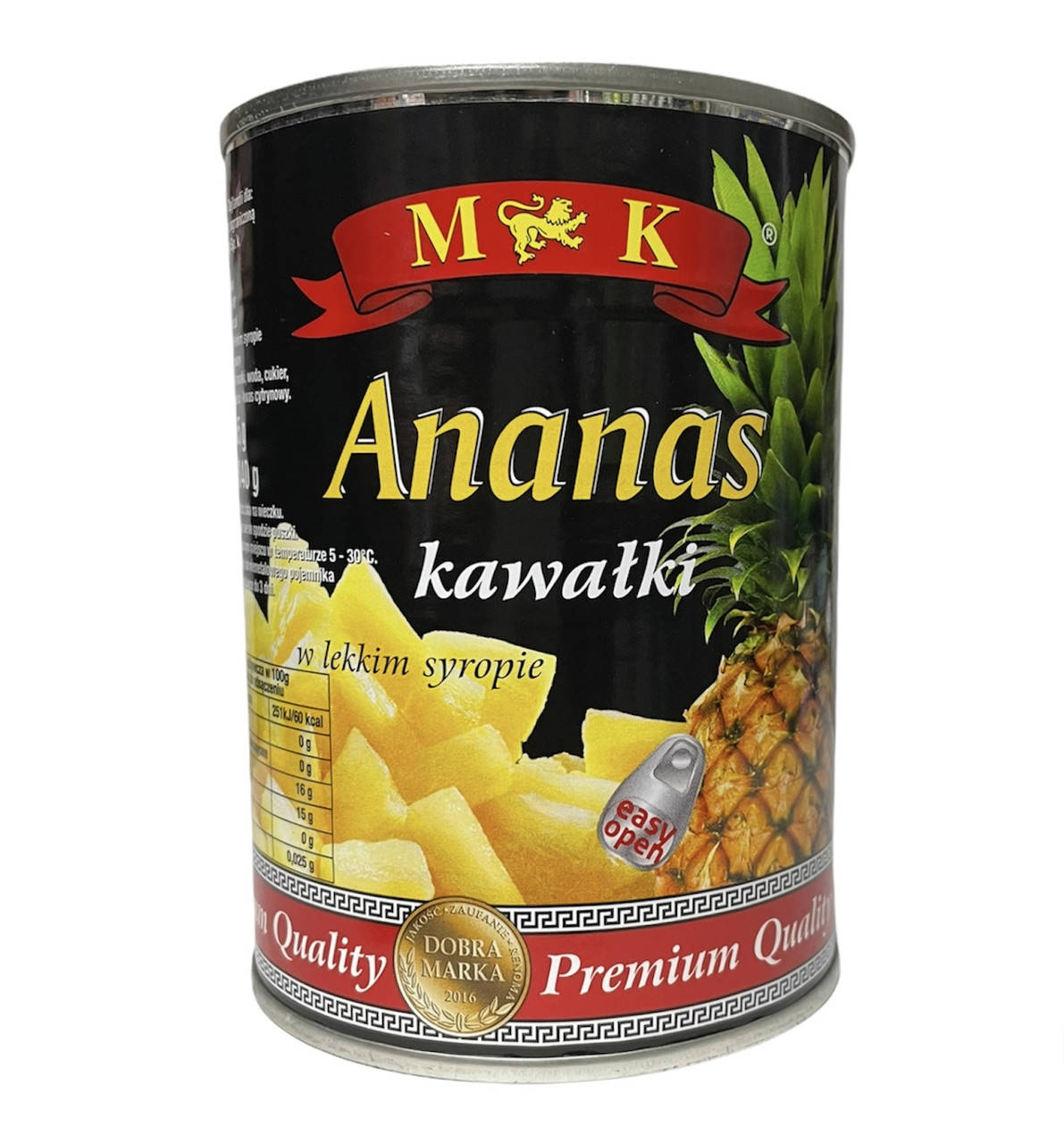 

Ананас шматочками M&K 565 г 5902693180418