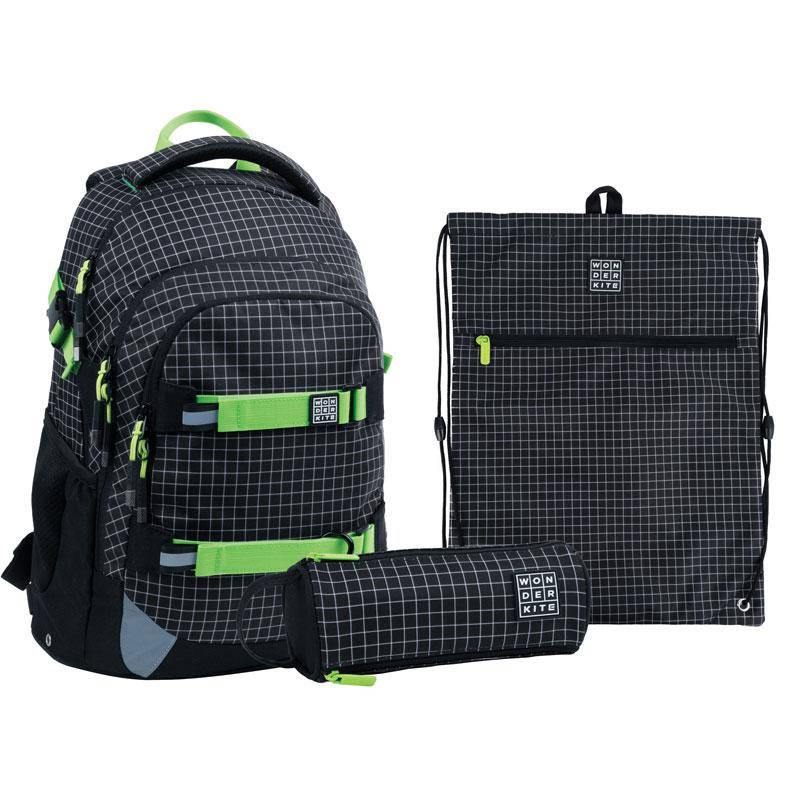 

Школьный набор Wonder Kite Checkered SET_WK21-727M-2, Серый