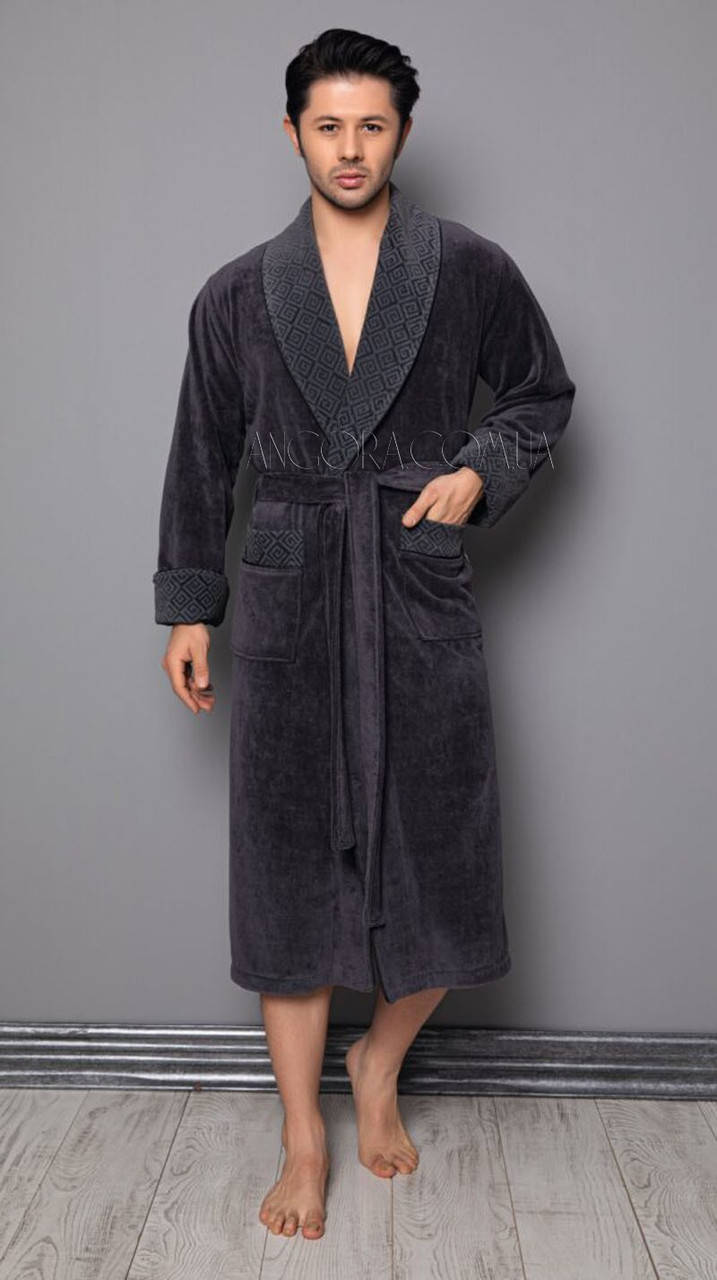 

Халат мужской Nusa банный (новая модель) NS-1255 антрацит