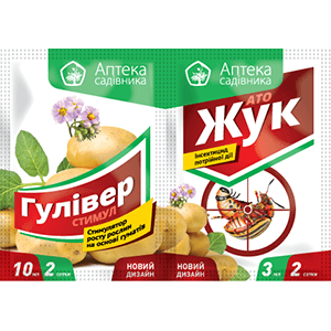 

АТО Жук 3 мл + Гулливер Стимул 10 мл инсектицид со стимулятором роста, Укравит
