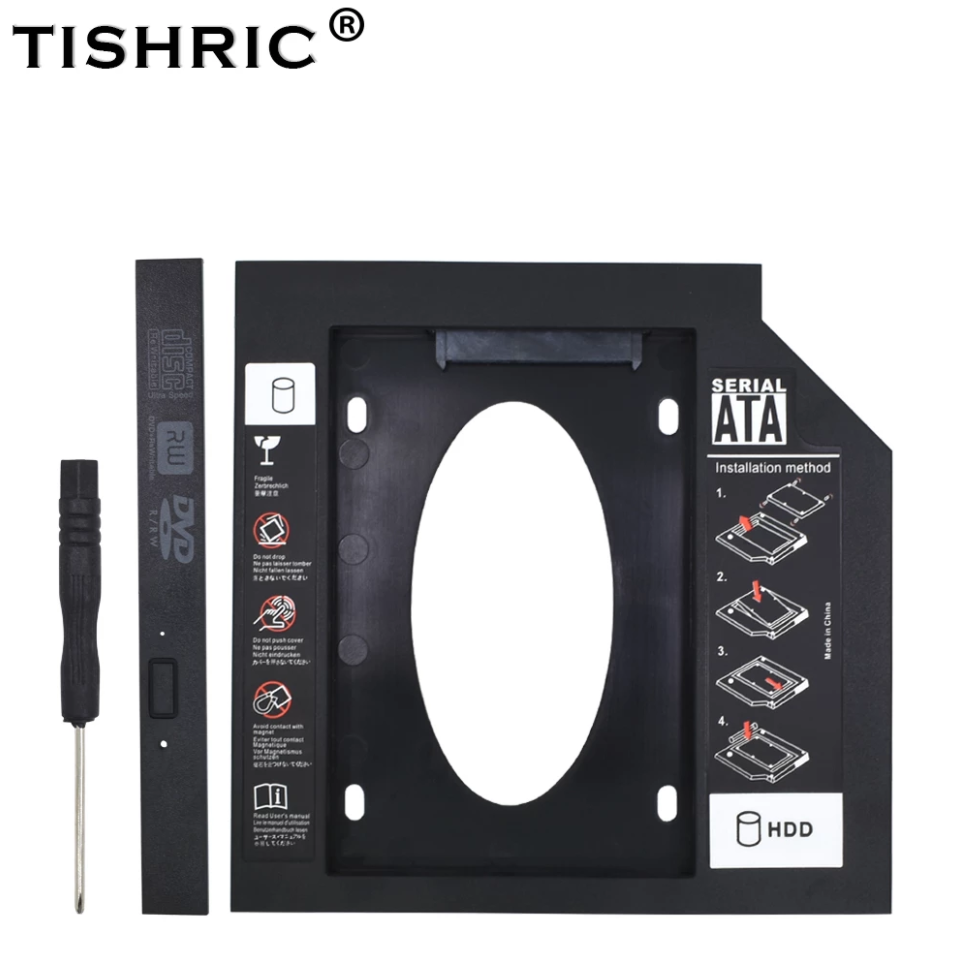 

Optibay Caddy 12.7 пластмассовый переходник карман для жесткого диска под SSD / HDD