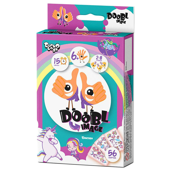 

Развлекательная настольная игра "Doobl Image" DBI-02U на укр. языке Единорги