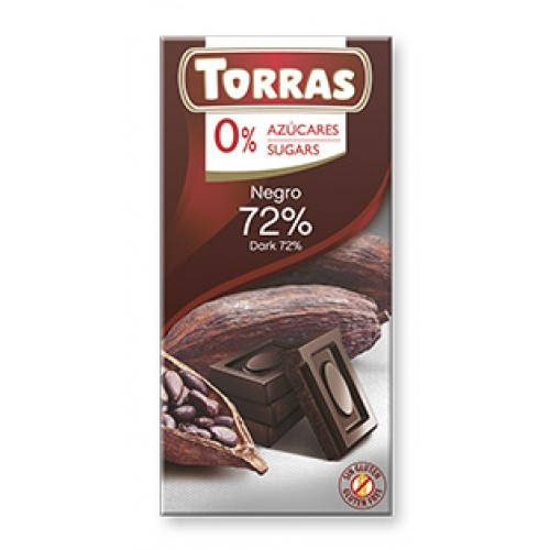 

Шоколад Torras 72% какао 0% сахара 75 г Испания