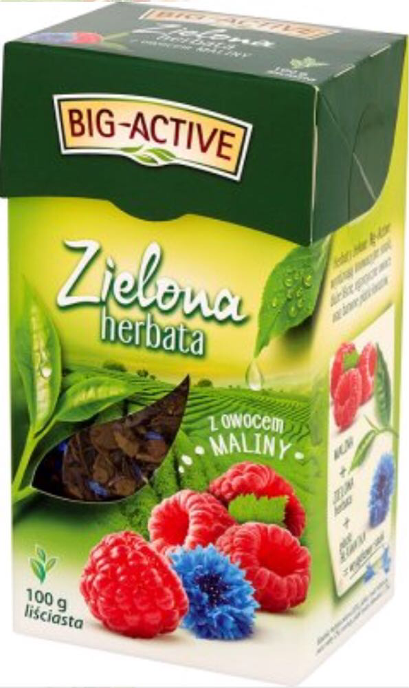 

Чай листовой зеленый Big-Active Herbata zielona z ovocem maliny 100 г