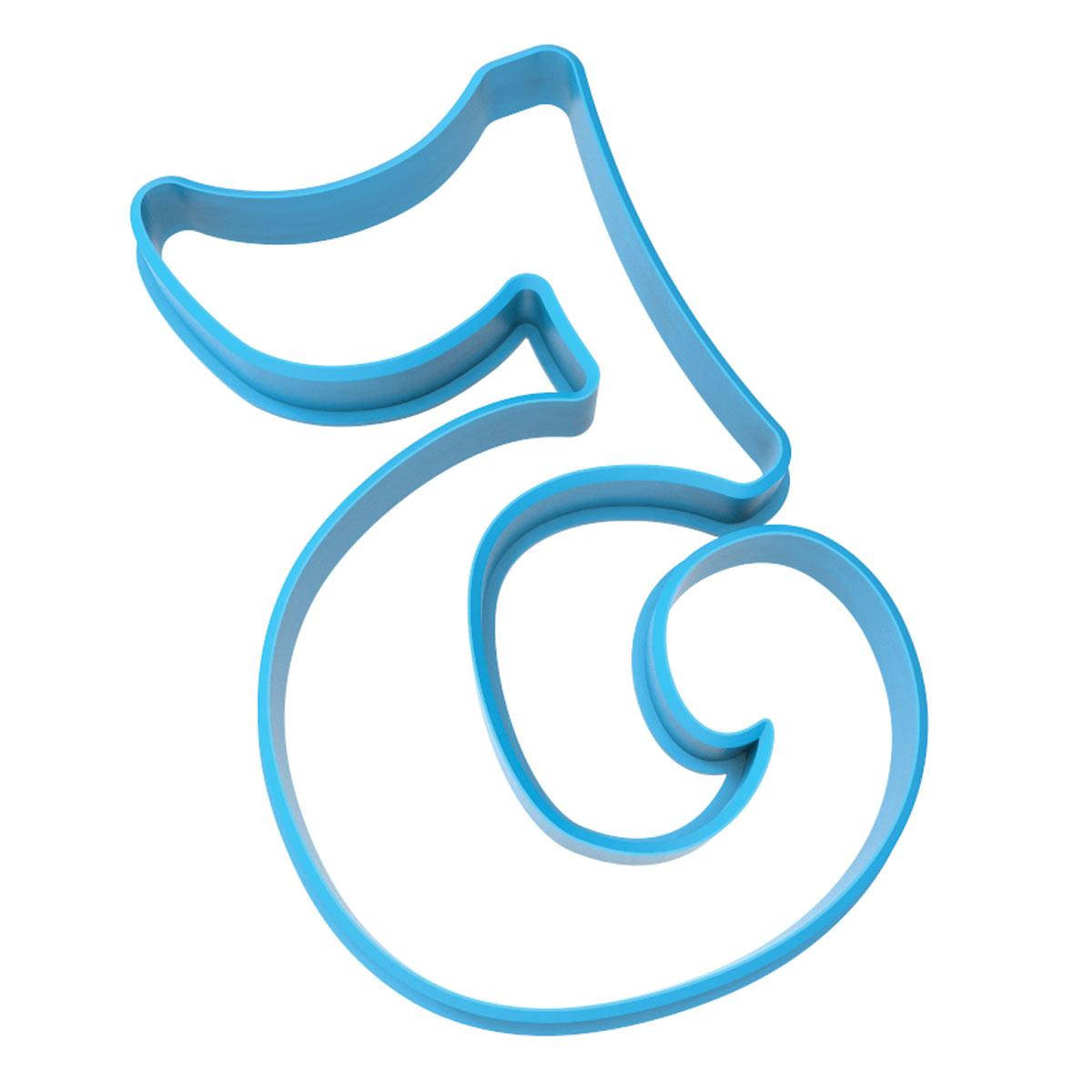 

Вырубка для пряников Цифра 5 высотой 9 см (3D)