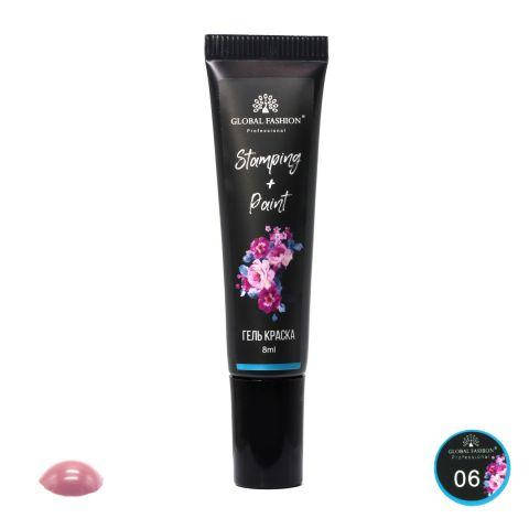 

Гель краска для стемпинга и китайской росписи Global Fashion №6, светло-розовый, 8 мл