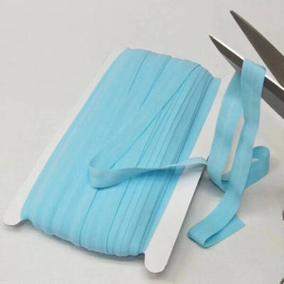 

007 Трикотажная окантовочная бейка (эластичная, стрейч) 1,5см х 1м голубая (СИНДТЕКС-1270)