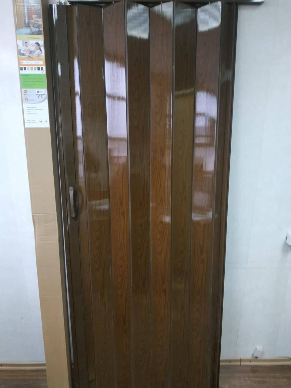 

Дверь гармошка № 4 Каштан глухая 810*2030*6 мм доставка из Днепра