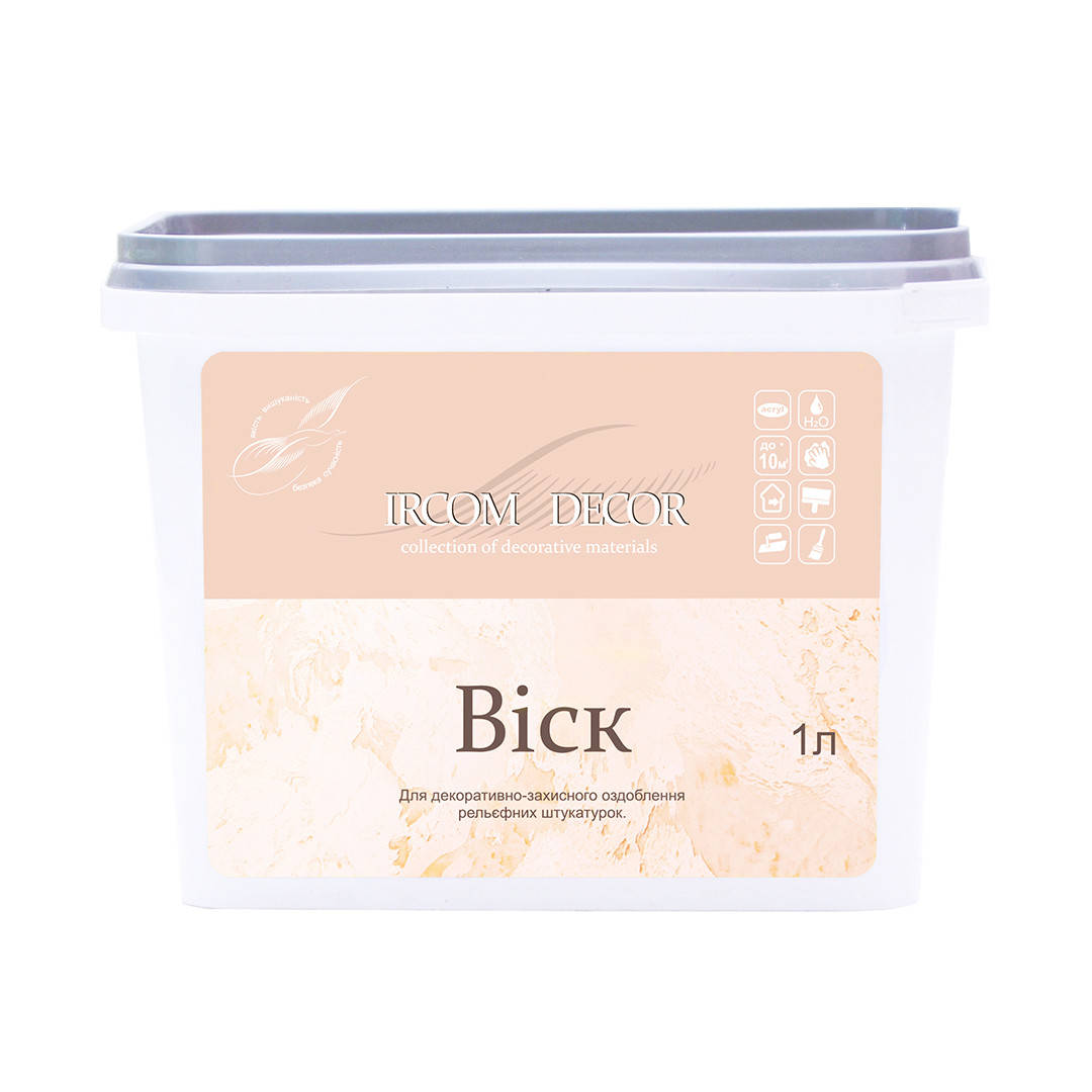 

Віск для декоративної штукатурки рельєфної Ircom Decor Віск IР-52 1л безбарвний