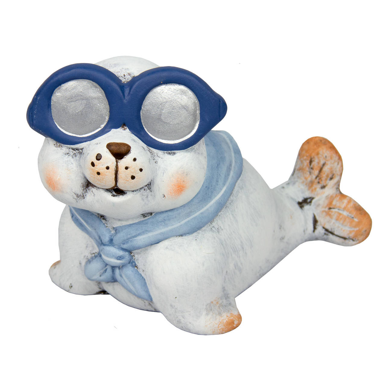 

Садовая декорация - морской котик, 16,5x15x9,5 см, белый, керамика (820245)