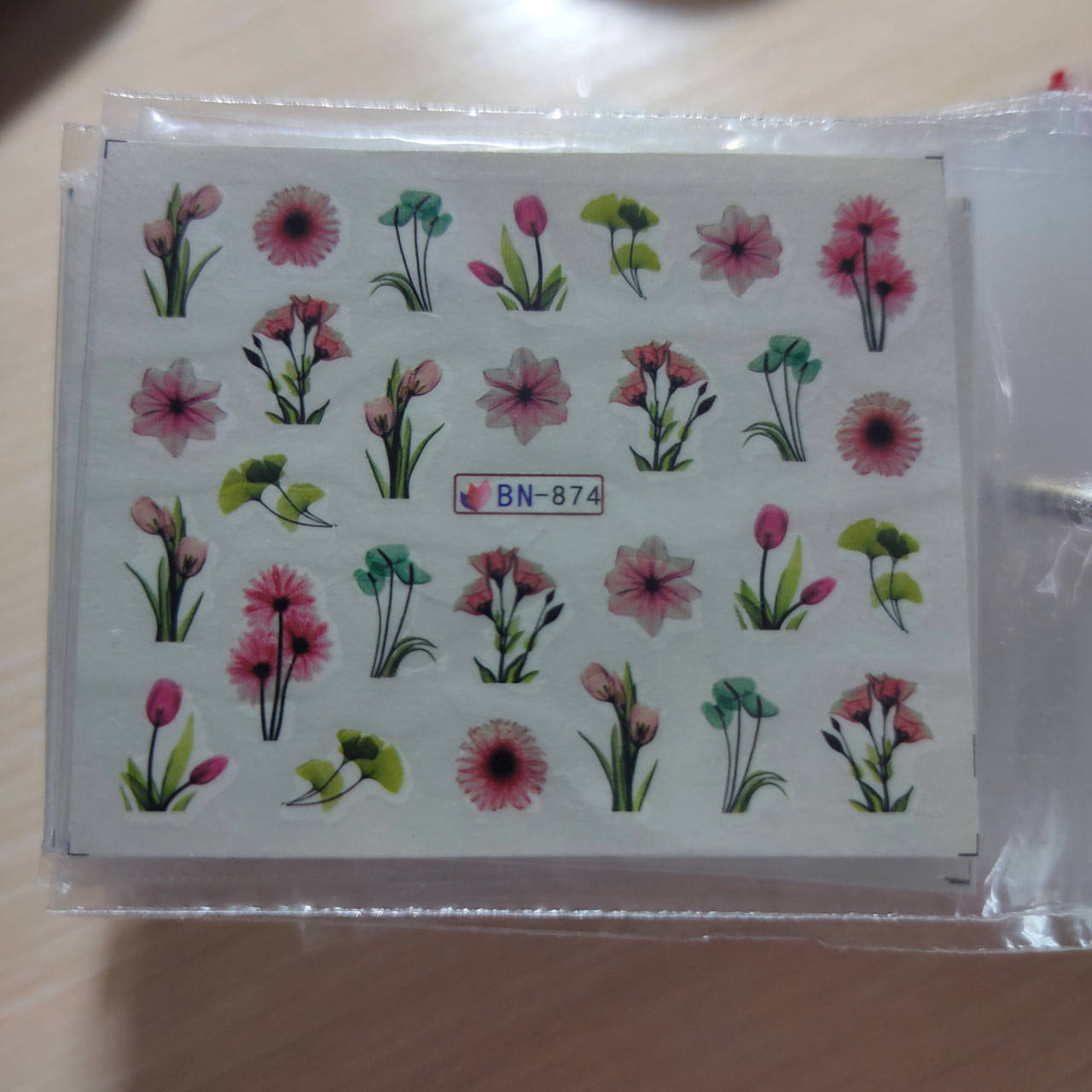 

Водные наклейки слайдеры Цветы 874, Разные цвета