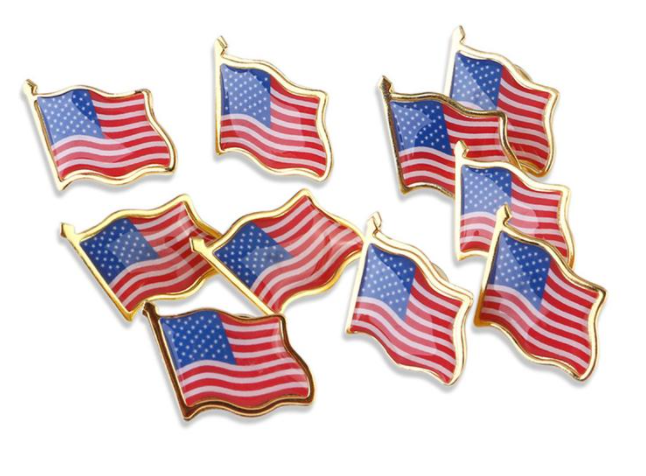 

Брошь брошка пин значок металл американский флаг США USA