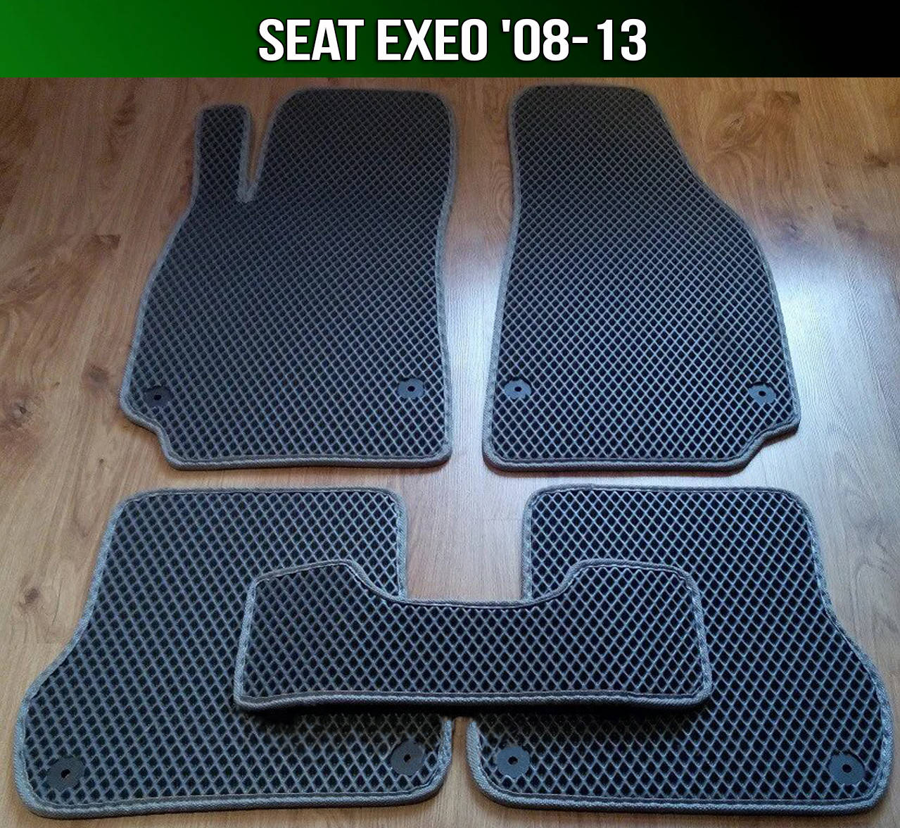 

ЕВА коврики на Seat Exeo '08-13. EVA ковры Сеат Эксео, Черный