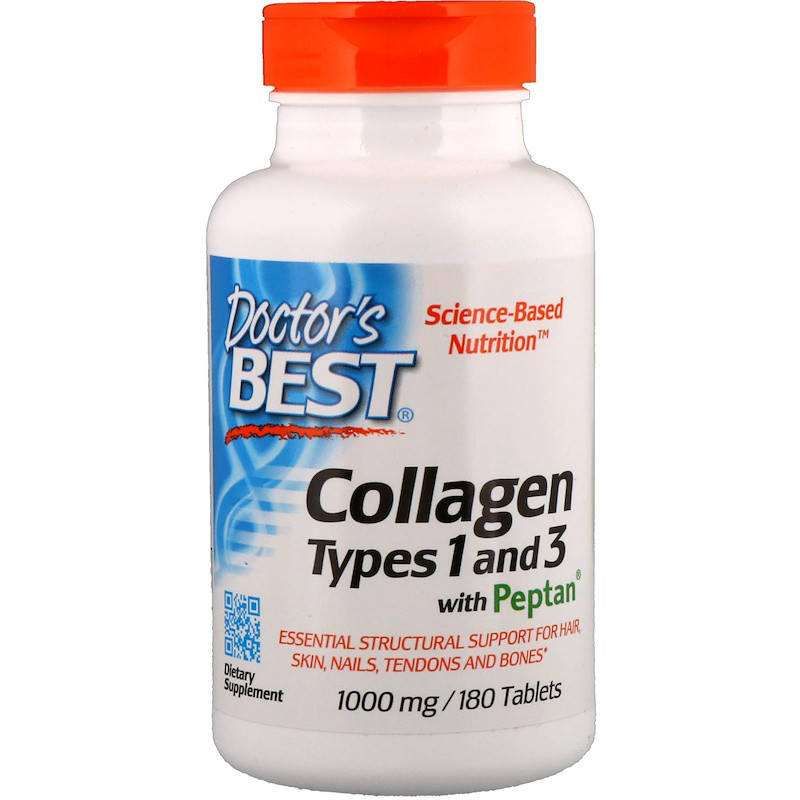 

Best Collagen Types 1 and 3 with Peptan 1,000 mg Doctor's Best 180 tabs
