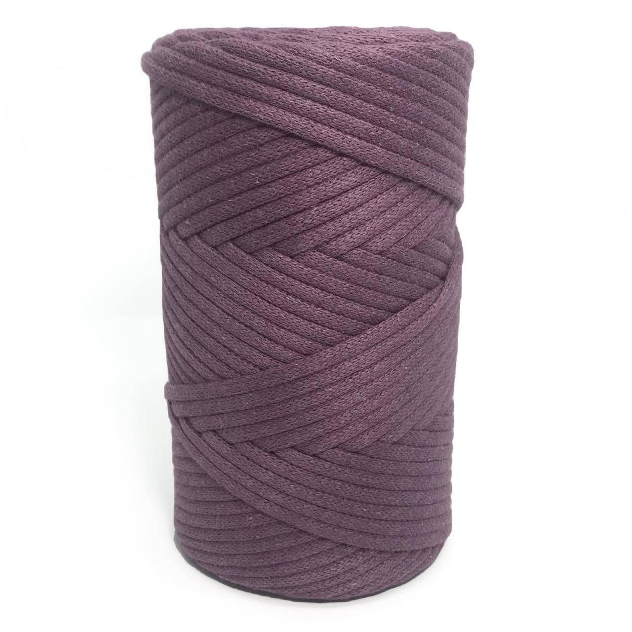 

Хлопковый шнур Cotton Filled Maccaroni с сердечником 5 mm ,лиловый