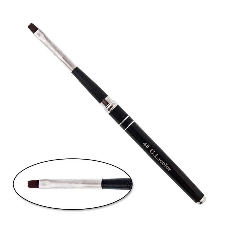 

Кисть для геля G. Lacolor № 4, прямая с черной ручкой
