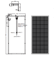 

Солнечная панель AXIOMA energy AX-200М, 200 Wp, монокристалл