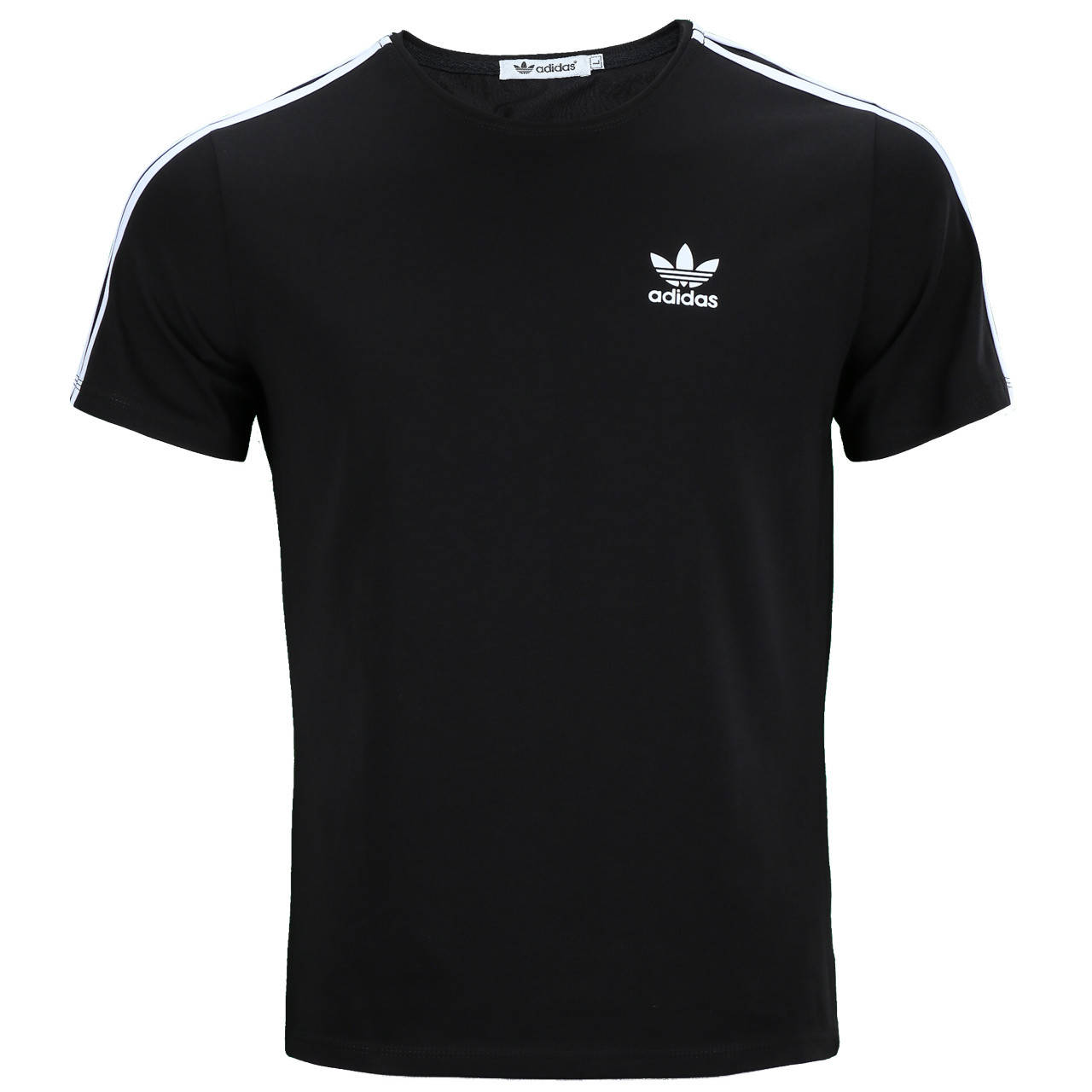 

Футболка спортивная черная ADIDAS с лампасами Ф-10 BLK M(Р) 21-901-020, Черный