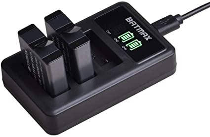 

Батареи 1600 мАч (2 шт.) + 3-слотовое зарядное устройство для GoPro Hero 5 Black, HHD (2018), Hero 6, Hero 7 B