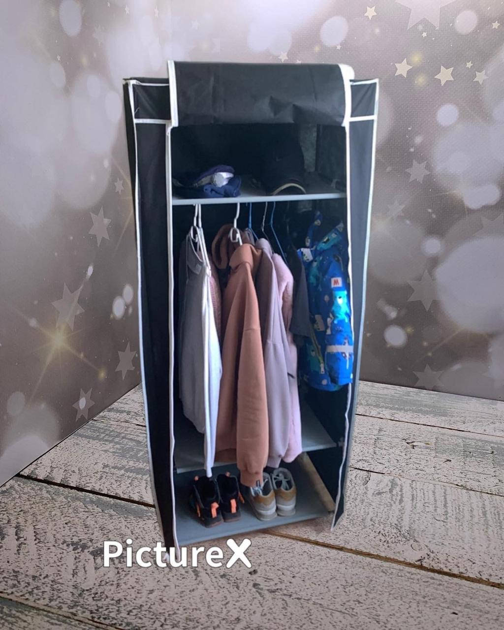 

Складной каркасный тканевой шкаф для вещей и обуви размер 170*45*60см мобильный шкаф для одежды, Разные цвета