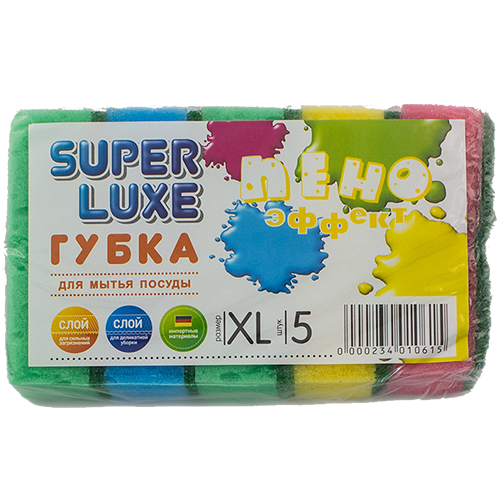 

Губка кухонная пористая "Супер пена" ТМ "Super Luxe" 5 шт