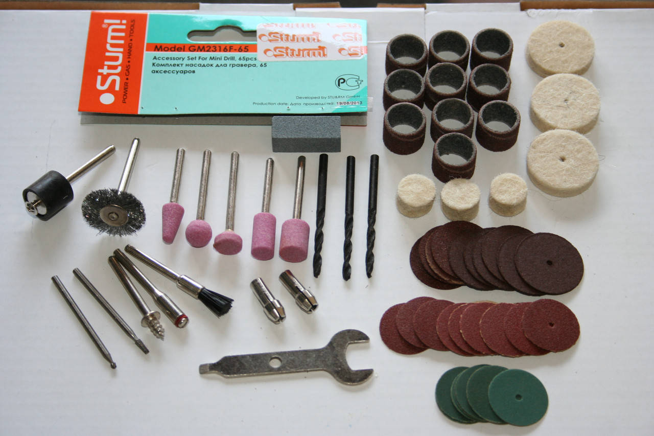 

Набор насадок для гравера Sturm 65шт. GM2316F-65