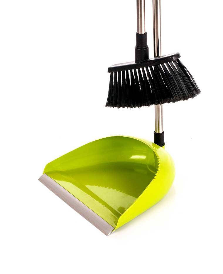 

Щетка + совок «Лентяйка» с металлическими ручками, Максус Плюс, Желтый