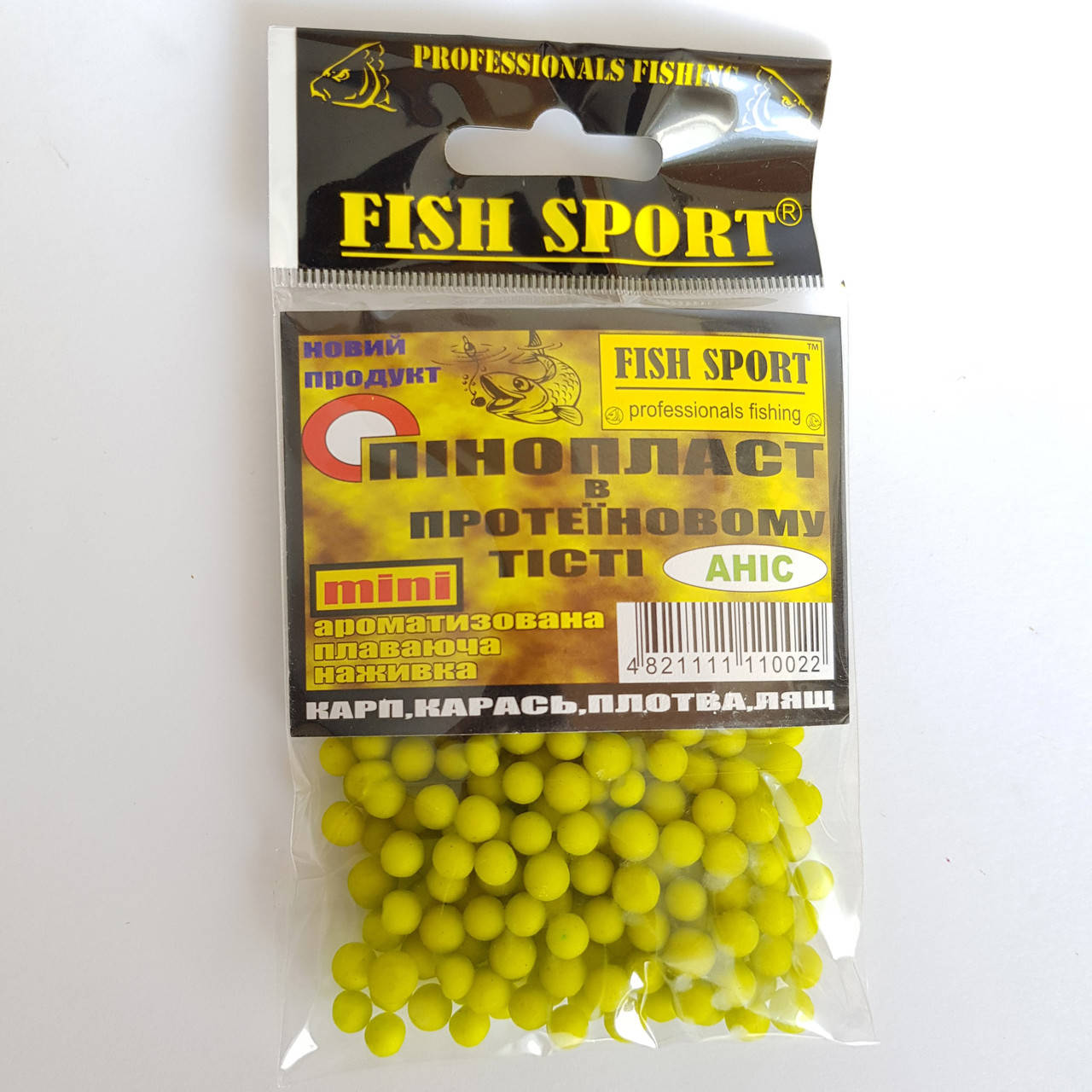 

Насадка пенопласт в протеиновом тесте Fish Sport анис (mini)