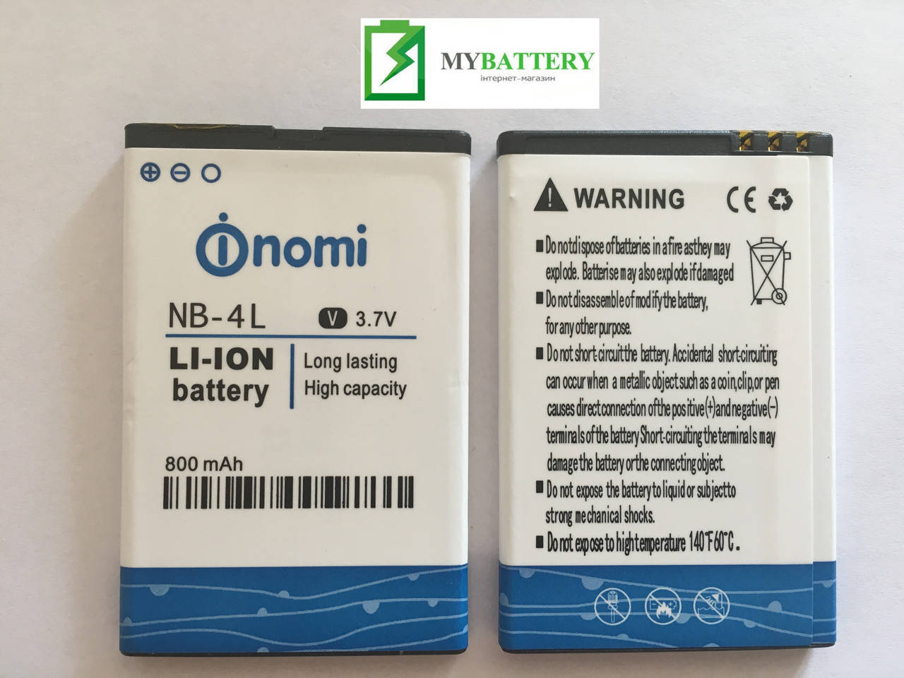 

Оригинальный аккумулятор АКБ батарея Nomi NB-4L i240 800mAh 3.7V
